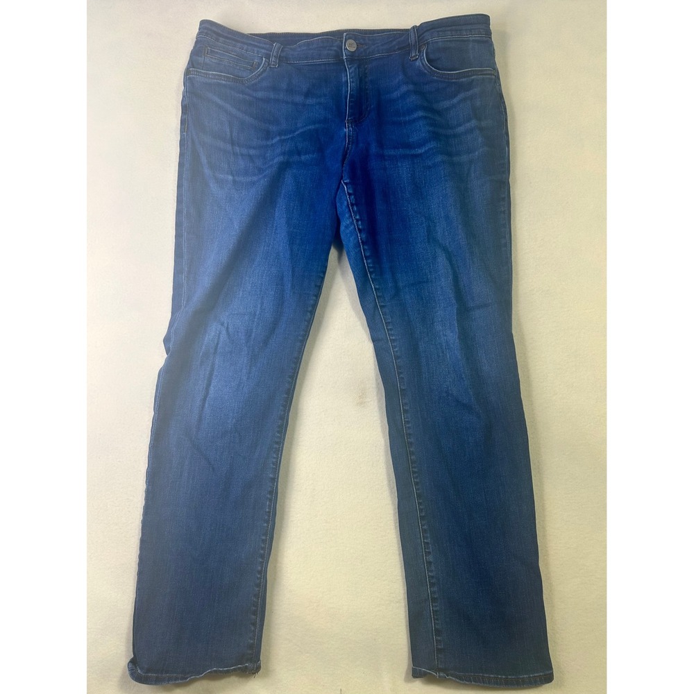 Kut from the Kloth Womens Medium Wash Straight‎ Leg Stretch Denim Jeans Size 16